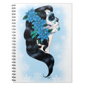 Winter Sugar Skull Notizblock (Vorderseite)