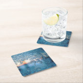 Winter Sunlight Through Frosted Ice Window Rechteckiger Pappuntersetzer (Vor Ort)