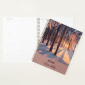 Winter Sunrise Forest Personalized Yearly Organize Planer (Anzeige)