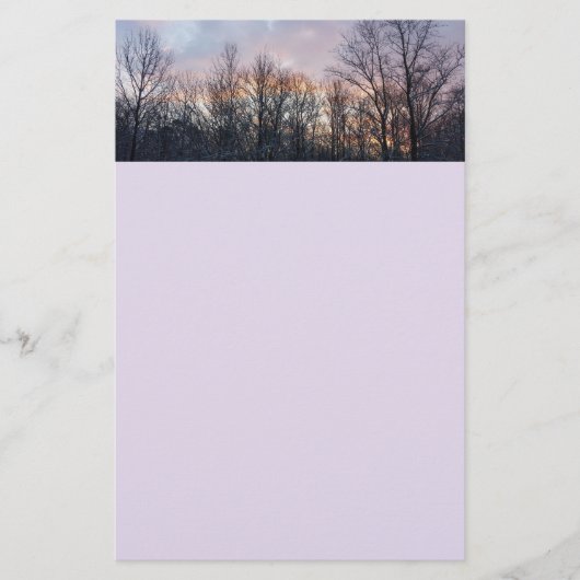 Winter Sunrise I Pastel Natur Landschaft Briefpapier (Vorderseite)