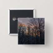 Winter Sunrise I Pastel Natur Landschaft Button (Vorne & Hinten)