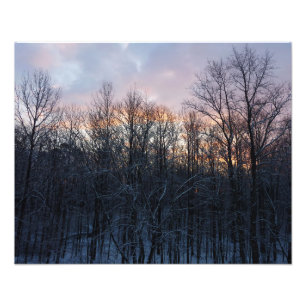 Winter Sunrise I Pastel Natur Landschaft Fotodruck