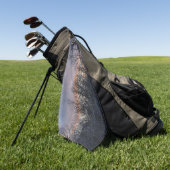 Winter Sunrise I Pastel Natur Landschaft Golfhandtuch (Gras)