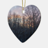 Winter Sunrise I Pastel Natur Landschaft Keramik Ornament (Links)