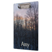 Winter Sunrise I Pastel Natur Landschaft Klemmbrett (Links)