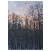 Winter Sunrise I Pastel Natur Landschaft Klemmbrett (Rückseite)