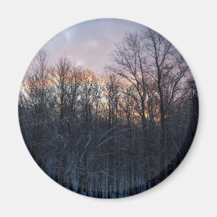 Winter Sunrise I Pastel Natur Landschaft Magnet