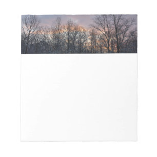 Winter Sunrise I Pastel Natur Landschaft Notizblock