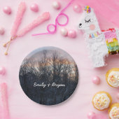 Winter Sunrise I Pastel Natur Landschaft Pappteller (Party)