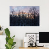 Winter Sunrise I Pastel Natur Landschaft Poster (Heimbüro)