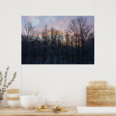 Winter Sunrise I Pastel Natur Landschaft Poster (Küche)