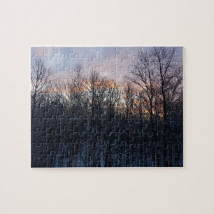 Winter Sunrise I Pastel Natur Landschaft Puzzle