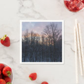 Winter Sunrise I Pastel Natur Landschaft Serviette (Beispiel)