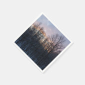 Winter Sunrise I Pastel Natur Landschaft Serviette (Ecke)