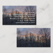 Winter Sunrise I Pastel Natur Landschaft Visitenkarte (Vorne/Hinten)
