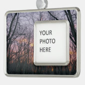 Winter Sunrise II Rahmen-Ornament Silber (Links)