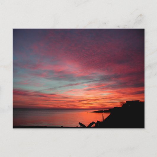 Winter Sunrise in East Hampton Postkarte (Vorderseite)