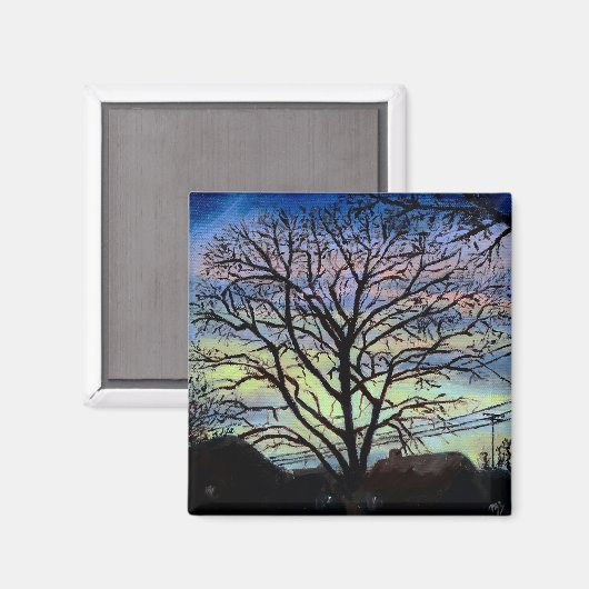 Winter Sunrise Magnet (Vorderseite/Rückseite)