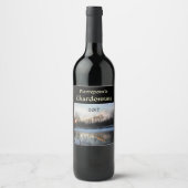 Winter Sunrise Pond White Wine Label Weinetikett (Vorderseite)