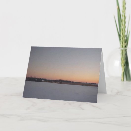 Winter Sunset # 1 Karte (Vorderseite)