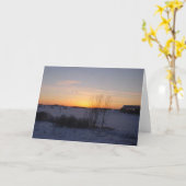 Winter Sunset # 2 Karte (Gelbe Blume)