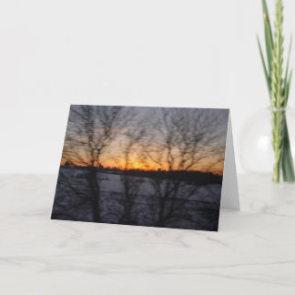 Winter Sunset # 3 Karte
