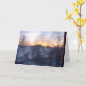 Winter Sunset # 4 Karte (Gelbe Blume)