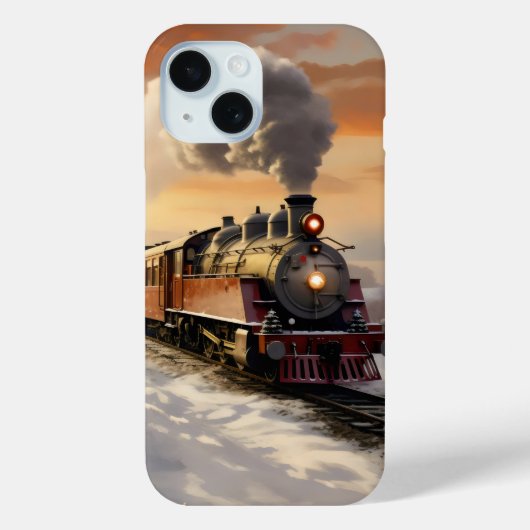 Winter Sunset and Train Case-Mate iPhone Hülle (Rückseite)