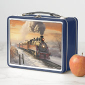 Winter Sunset and Train Metall Brotdose (Beispiel)