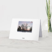 Winter Sunset Feiertagskarte (Rückseite)