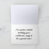 Winter Sunset Feiertagskarte (Innenseite)