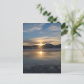 Winter Sunset in Aleknagik Postkarte (Stehend Vorderseite)