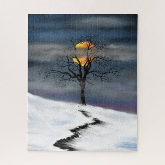 Winter Sunset Jigsaw Puzzle (Vertikal)