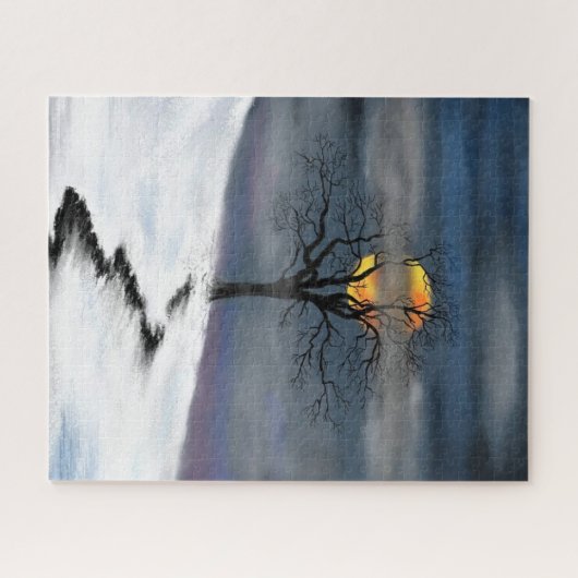 Winter Sunset Jigsaw Puzzle (Horizontal)