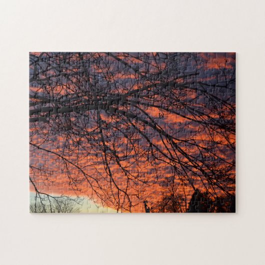 Winter Sunset Jigsaw Puzzle (Horizontal)