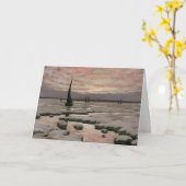 Winter Sunset Karte (Gelbe Blume)