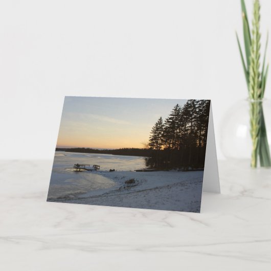 Winter Sunset Karte (Vorderseite)