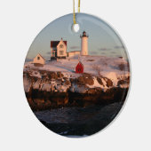 Winter Sunset Keramik Ornament (Links)