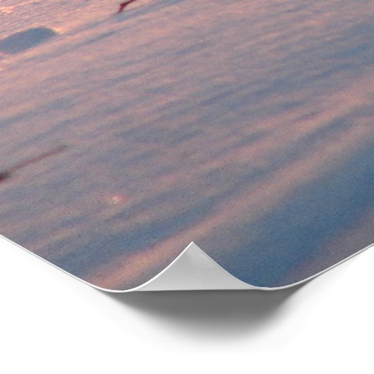 Winter Sunset Kitty im Maisfeld Poster (Ecke)