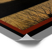 Winter Sunset Landschaftlich Window Poster (Ecke)