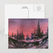 "Winter Sunset" Landstraßen Postkarte (Vorne/Hinten)