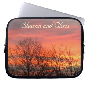 Winter Sunset Laptop Schlauch *personalisieren* Laptopschutzhülle
