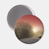 Winter Sunset Magnet (Vorderseite/Rückseite)