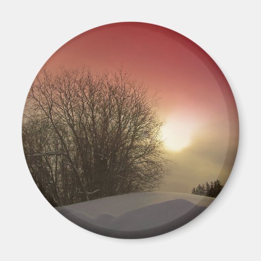 Winter Sunset Magnet (Vorne)