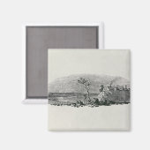 Winter Sunset Magnet (Vorderseite/Rückseite)