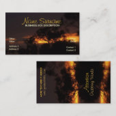 Winter Sunset Motion Business Card Visitenkarte (Vorne/Hinten)