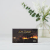Winter Sunset Motion Business Card Visitenkarte (Stehend Vorderseite)