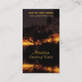 Winter Sunset Motion Business Card Visitenkarte (Rückseite)