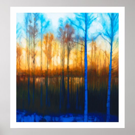 Winter Sunset on Lake Siljan Poster (Vorne)