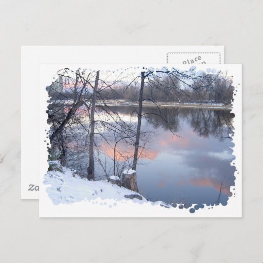 Winter Sunset on Rideau Postkarte (Vorne/Hinten)